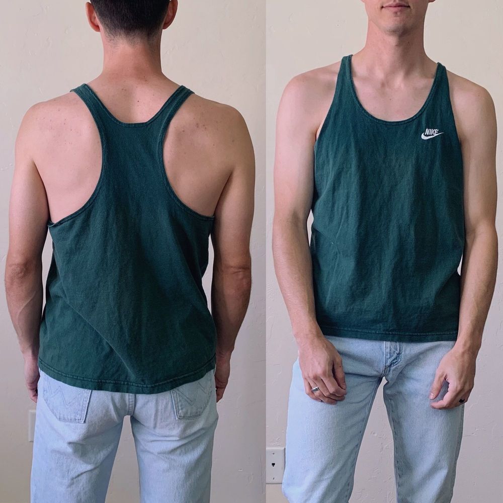 vintage 90s Nike racerback tank top forest green medium